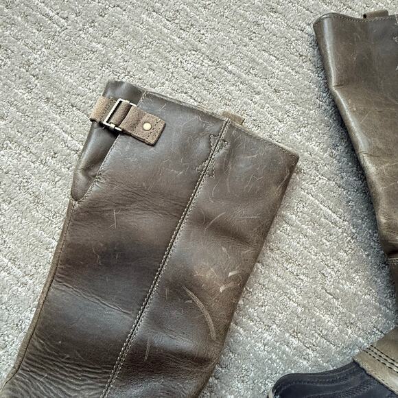 SOREL Slimpack Tall Equestrian Rain Boot Women 7 Nori Green Waterproof - Picture 3 of 9